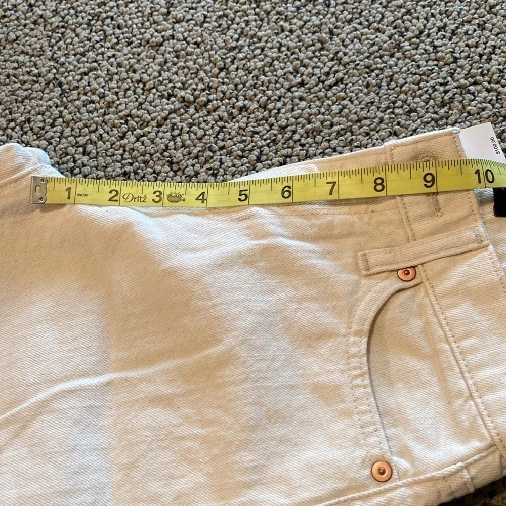 NWT Banana Republic Premium Denim Off White High Rise Straight Jean Size 24P